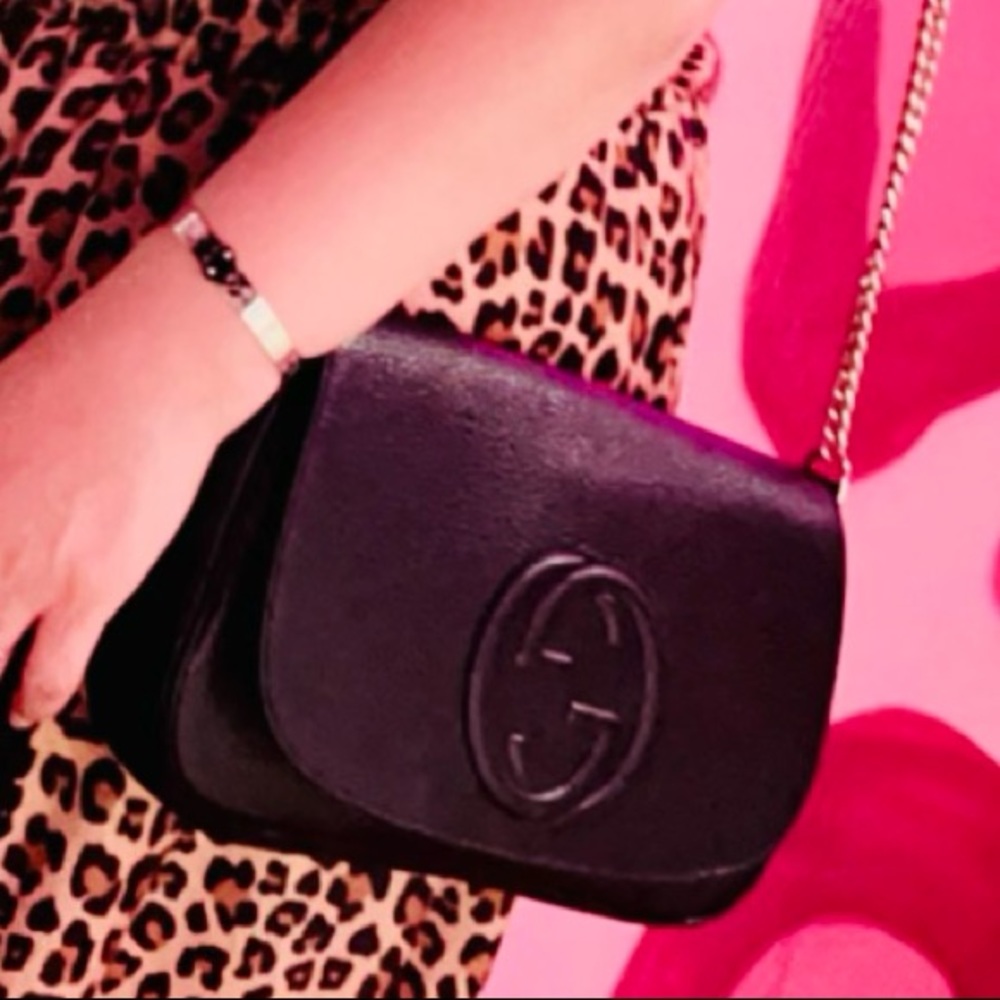 Authentic Gucci disco black crossbody bag